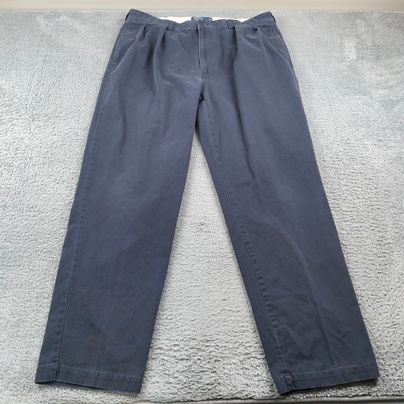 Polo Ralph Lauren Other - VTG Polo Ralph Lauren Pants Mens 40x34 Fits 38x33 Blue Andrew Pleated Chino